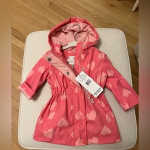 NWT - Pink Baby Rain Coat from Von Maur 3-6 months